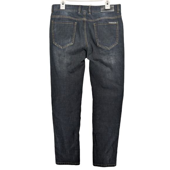 Declo Ganabab Fashionable Jeans 33 Black Mens Mid Rise Medium Wash Regular Fit - Picture 13 of 13